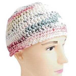 Multicolor OS Handmade Crochet Hand Knit Skull Cap Warm Hat Men Women NWT